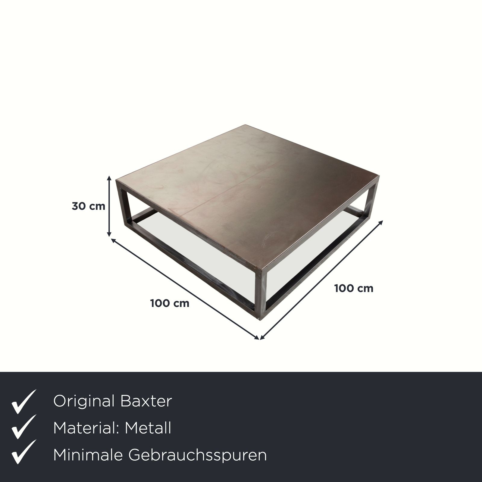 Table basse Baxter Infinity en métal, coloris argent photo furniture