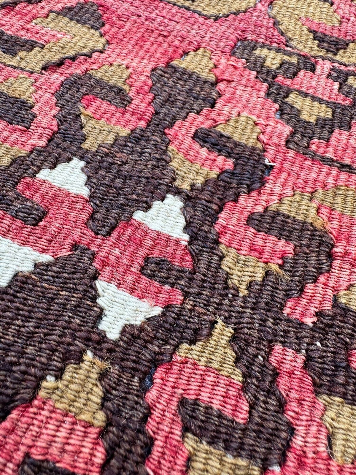Kilim Beklede Kruk 0,63m x 0,47m x H0,39m photo vintage