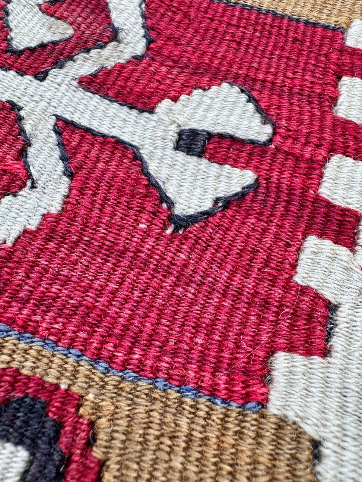 Kilim Beklede Kruk 0,53m x 0,37m x H0,38m photo vintage