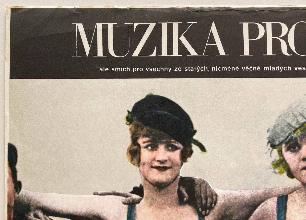 Filmaffiche, Music For Two, Milan Grygar, 1980, vintage Tsjechisch ontwerp photo Kunst