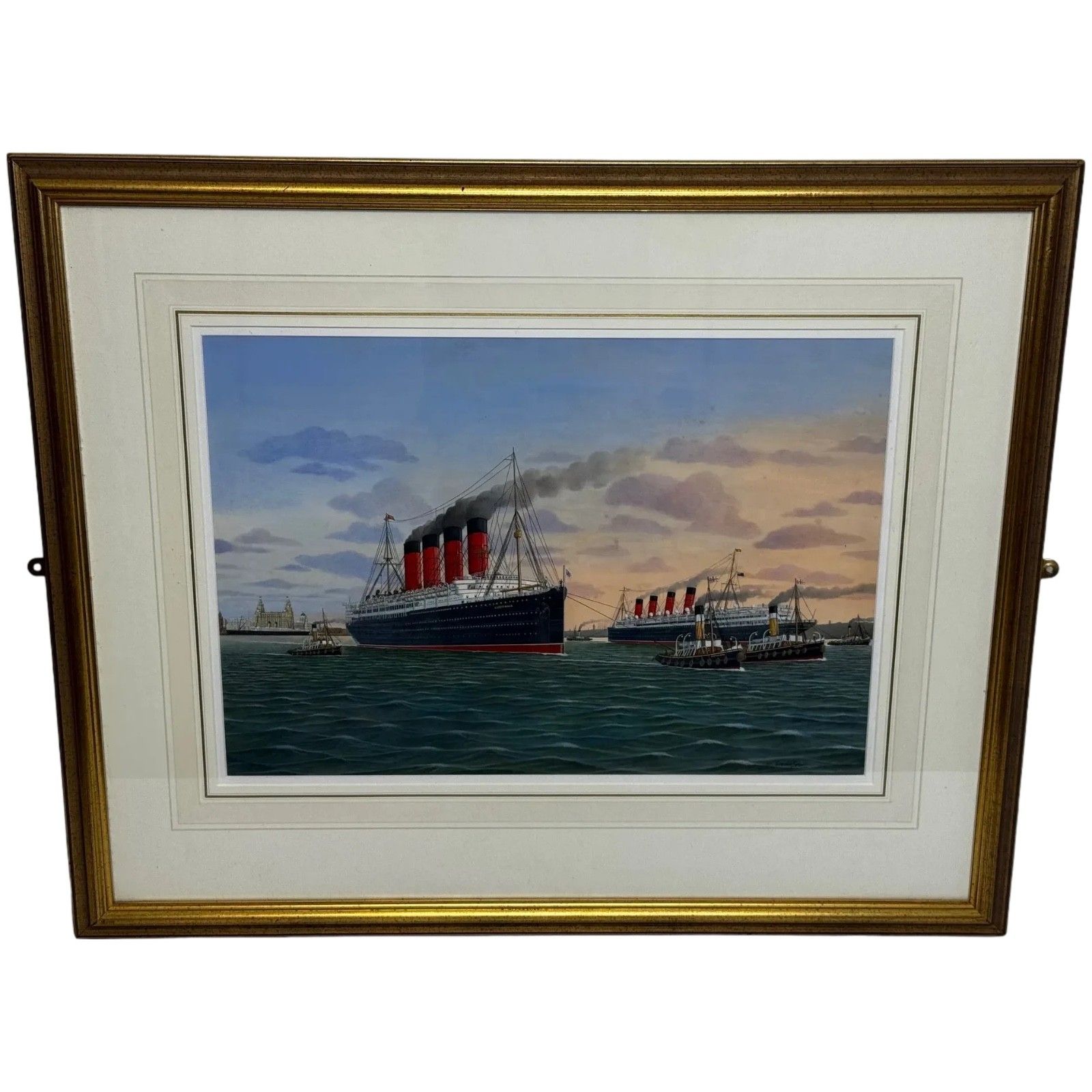 Sisters Of The Mersey Rms Lusitania & Rms Mauretania Marine Masterpiece Painting