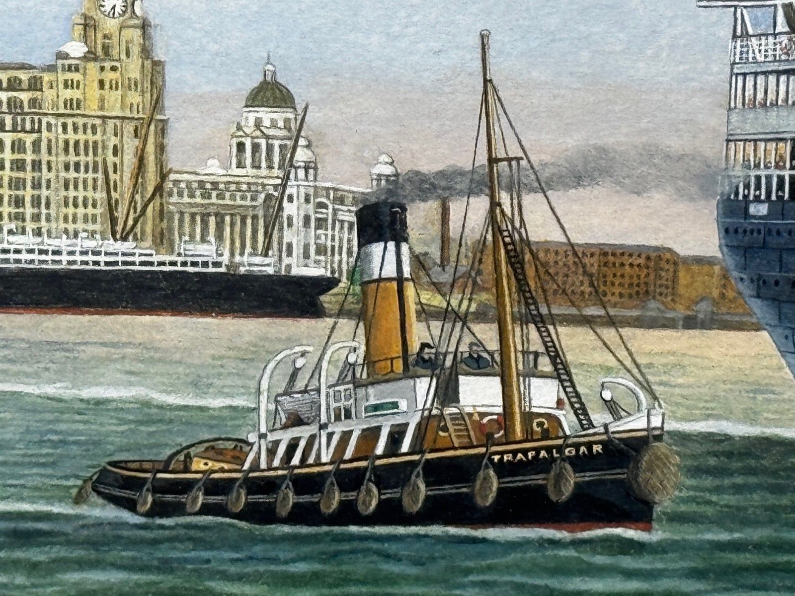 Kunst Sisters Of The Mersey Rms Lusitania & Rms Mauretania Marine Masterpiece Painting photo