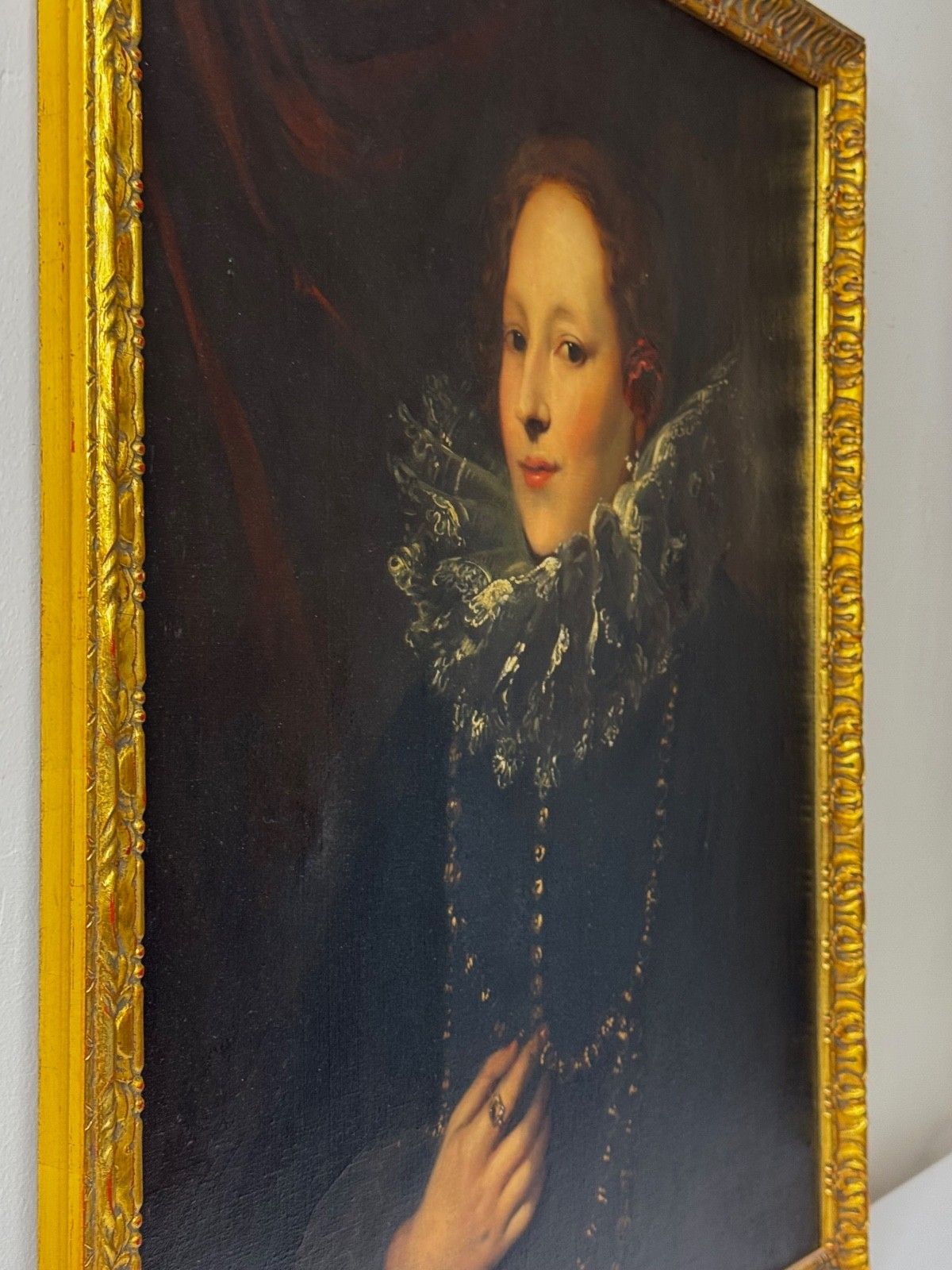 Antiek olieverf portret van Marchesa Elena Grimaldi Cattaneo naar Anthony Van Dyck photo buy