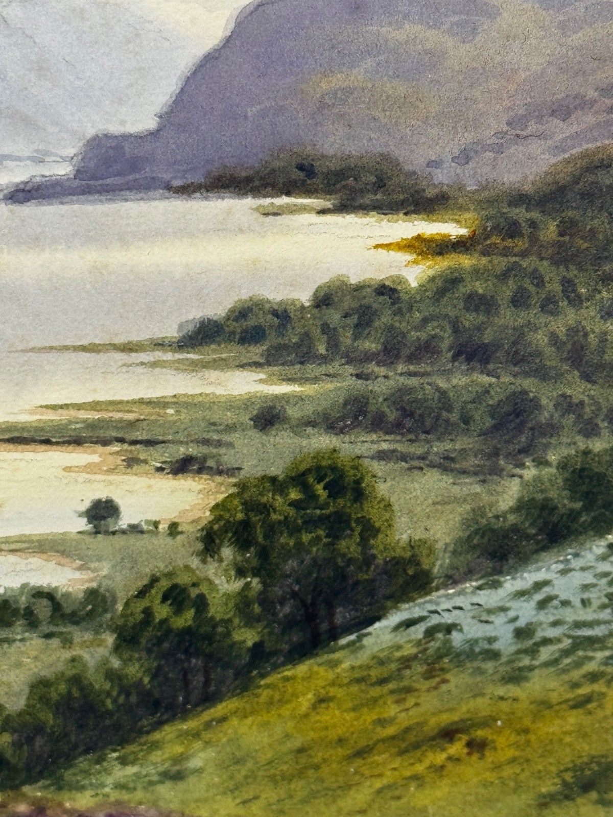 photo vinterior Schilderij van het Lake District, Thirlmere en Helvellyn, door Edward Horace Thompson, ca. 1925