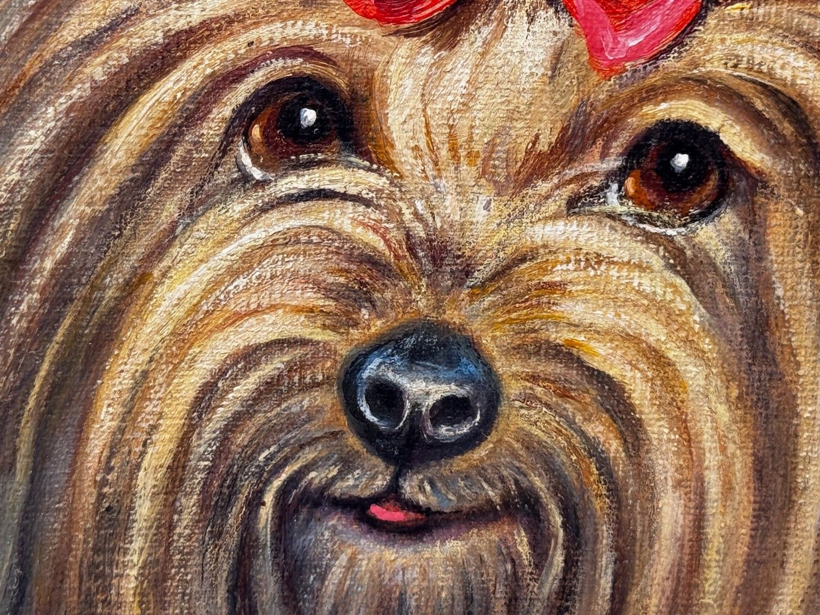 photo furniture Oil Painting Duchess A Yorkshire Terrier Dog In The Manner Of John Emms