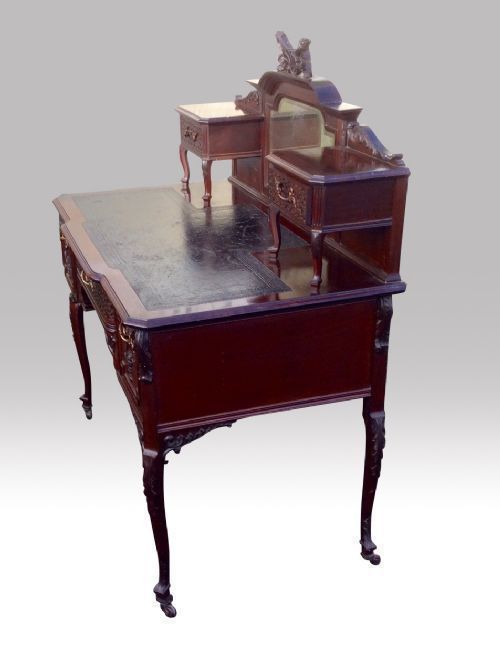Superb Quality Antique Mahogany Bon Heur Du Jour Desk 42" X 25" X 48" High 107cms X 63cms X 122cms High photo furniture