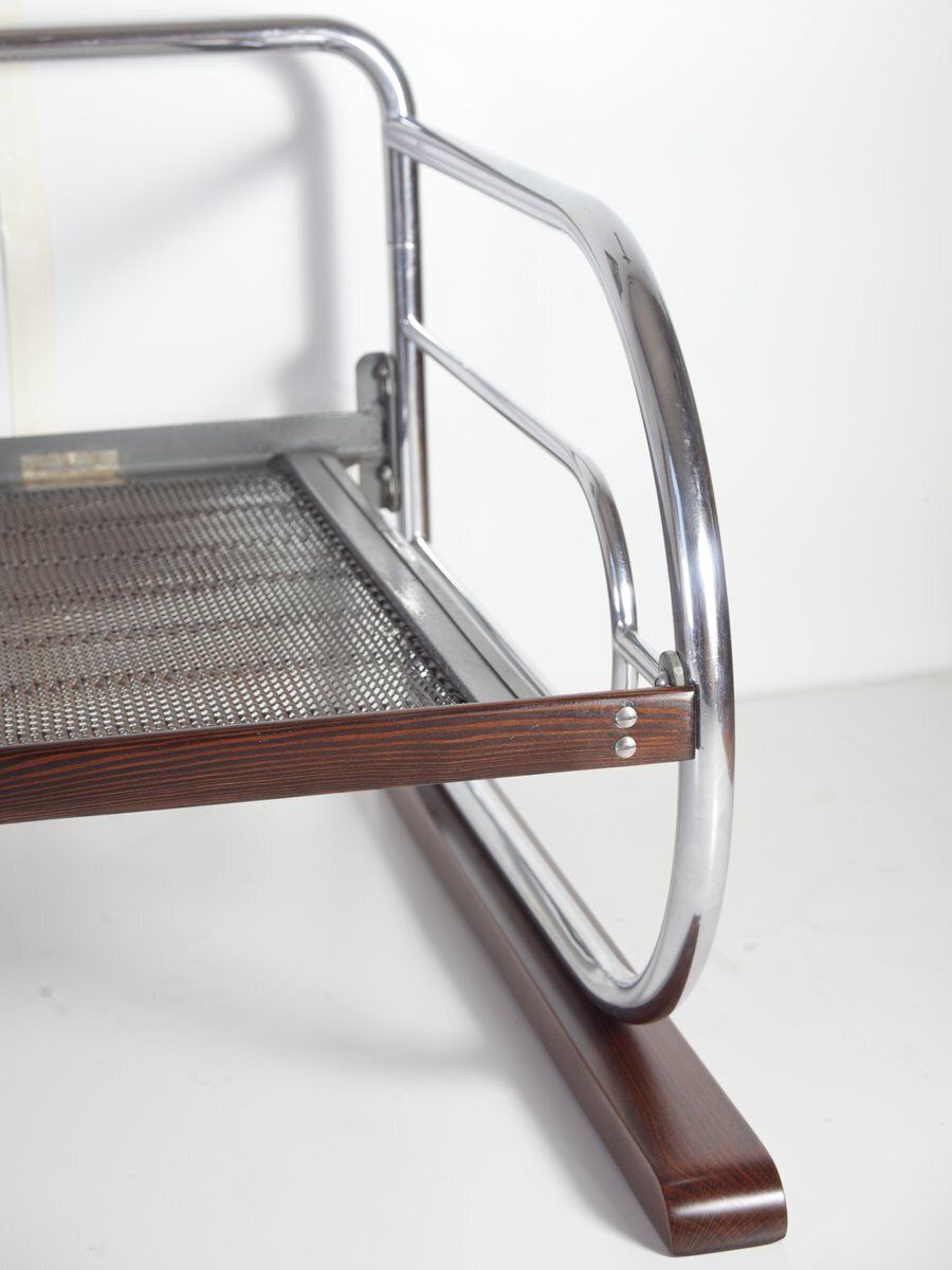 Bauhaus Tubular Chrome Daybed By Hynek Gottwald For Kovona, 1950s photo Furniture