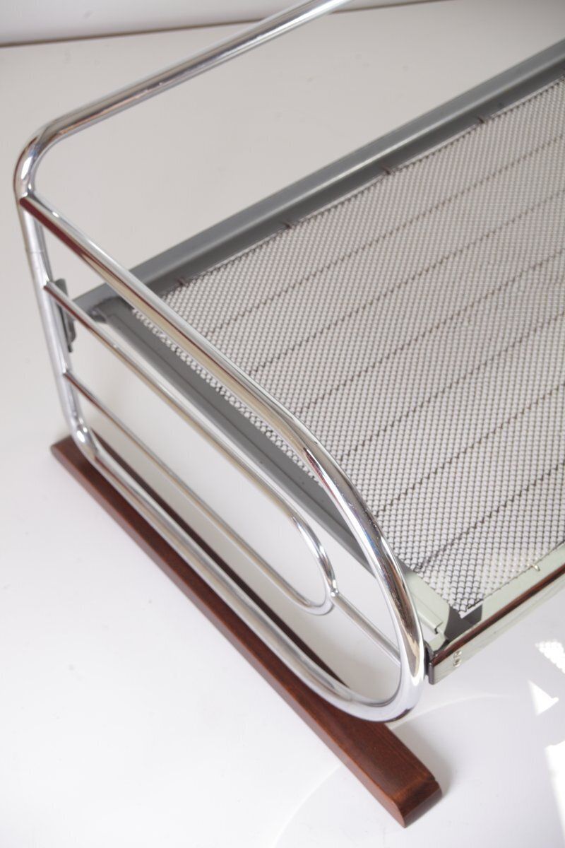 Bauhaus Tubular Chrome Daybed By Hynek Gottwald For Kovona, 1950s photo vinterior