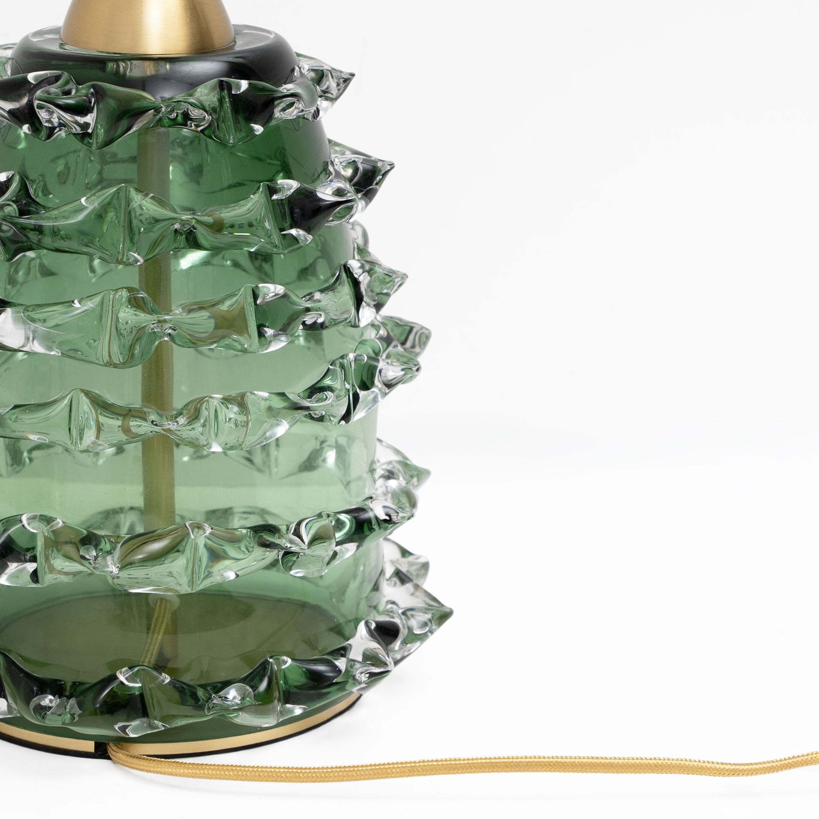 Paar Groene Rostrato Murano Glazen Tafellampen photo Verlichting