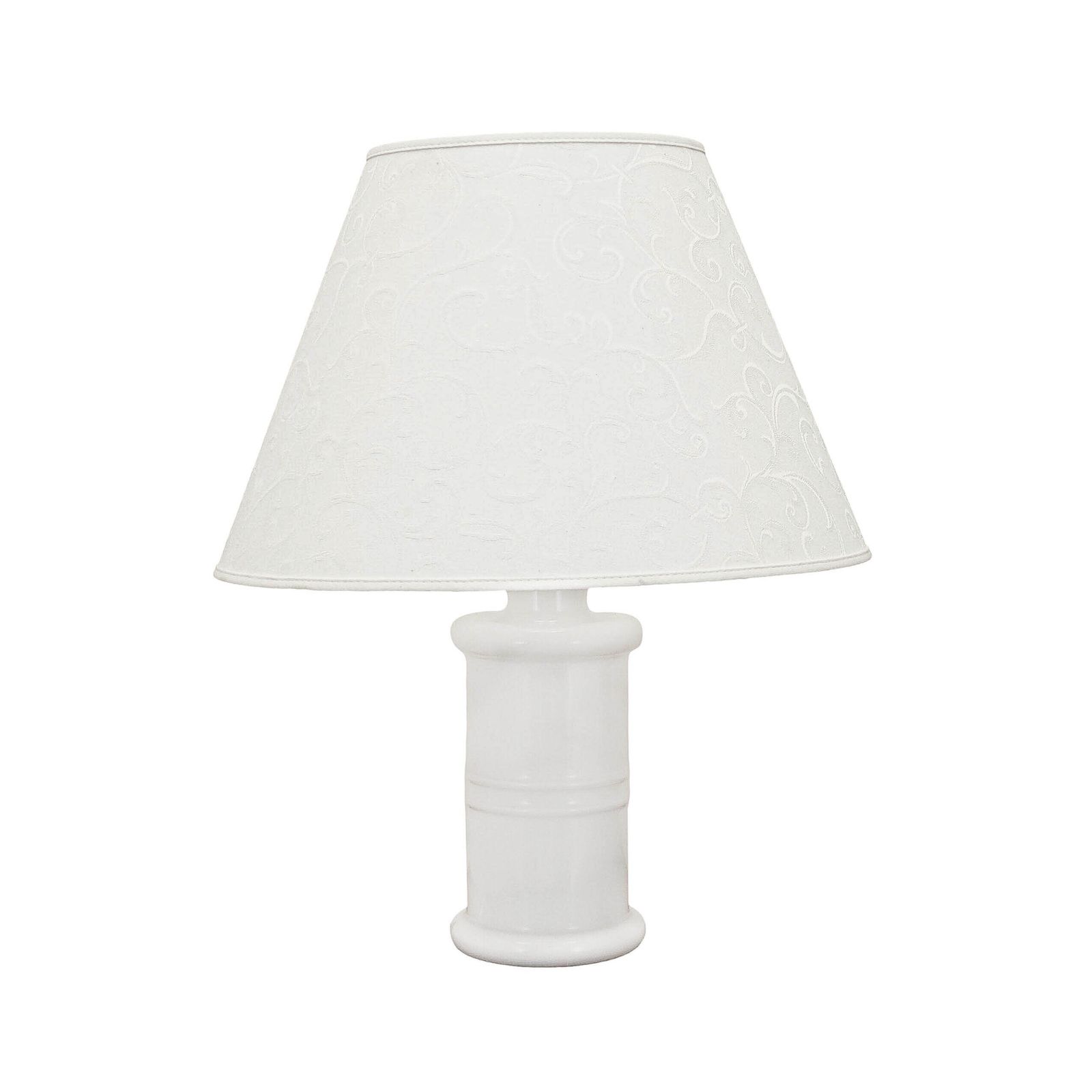 Holmegaard Glass Table Lamp With Fabric Shade, Danish Design, 1970s
