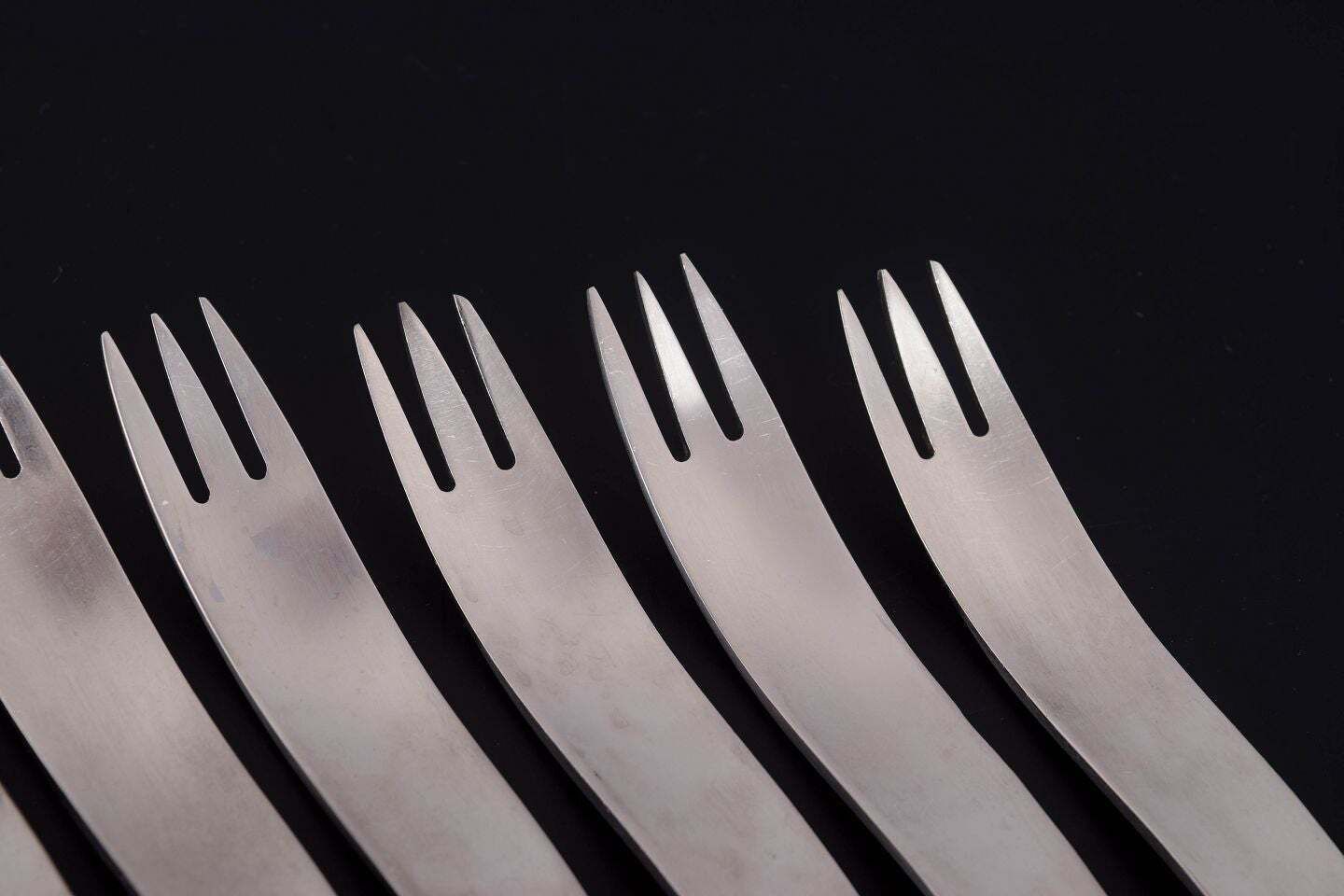 Arne Jacobsen For Anton Michelsen. Set Of Six Dinner Forks In Stainless Steel. photo for sale