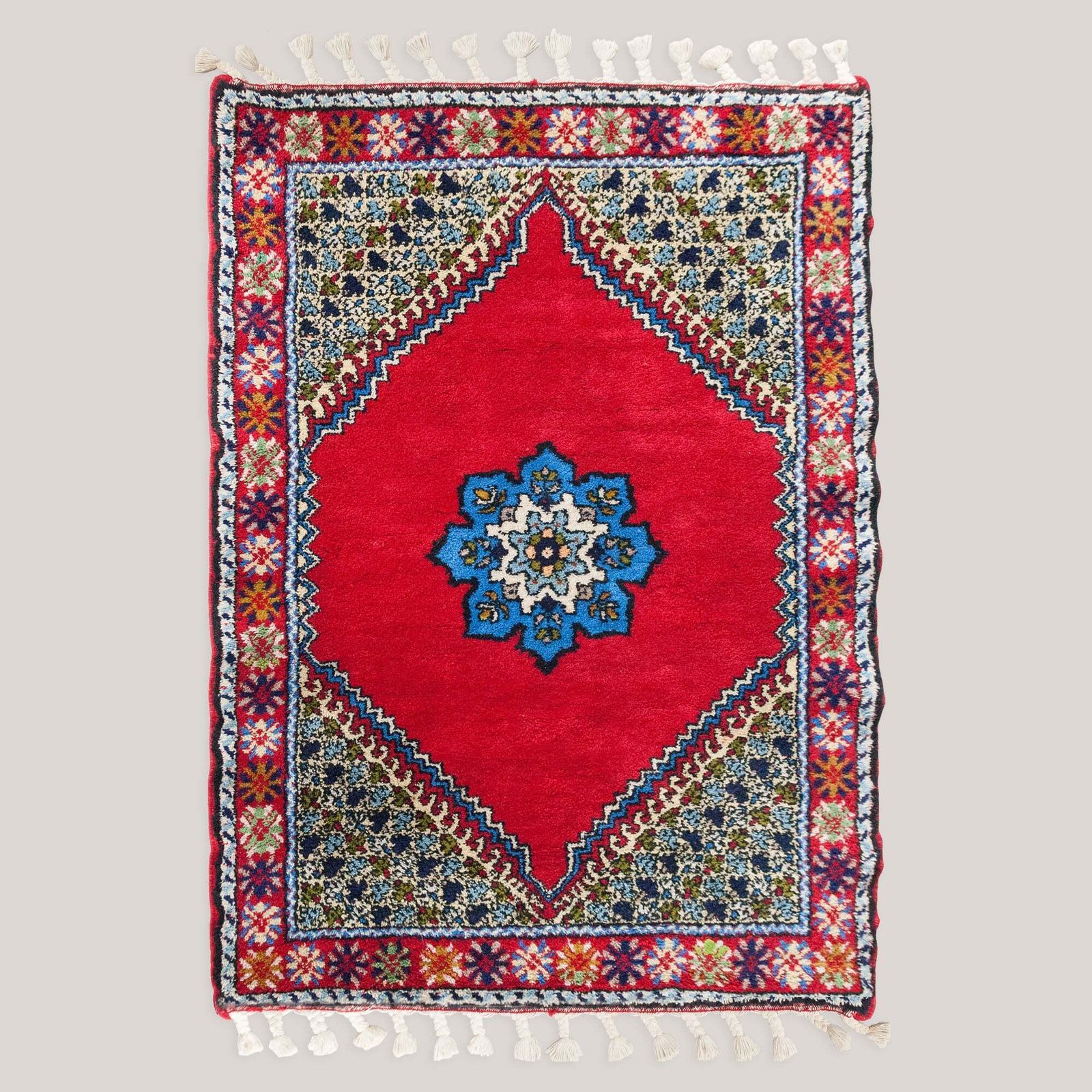 Vintage Hand Knotted Moroccan Berber Wool Rug   180 × 123 Cm