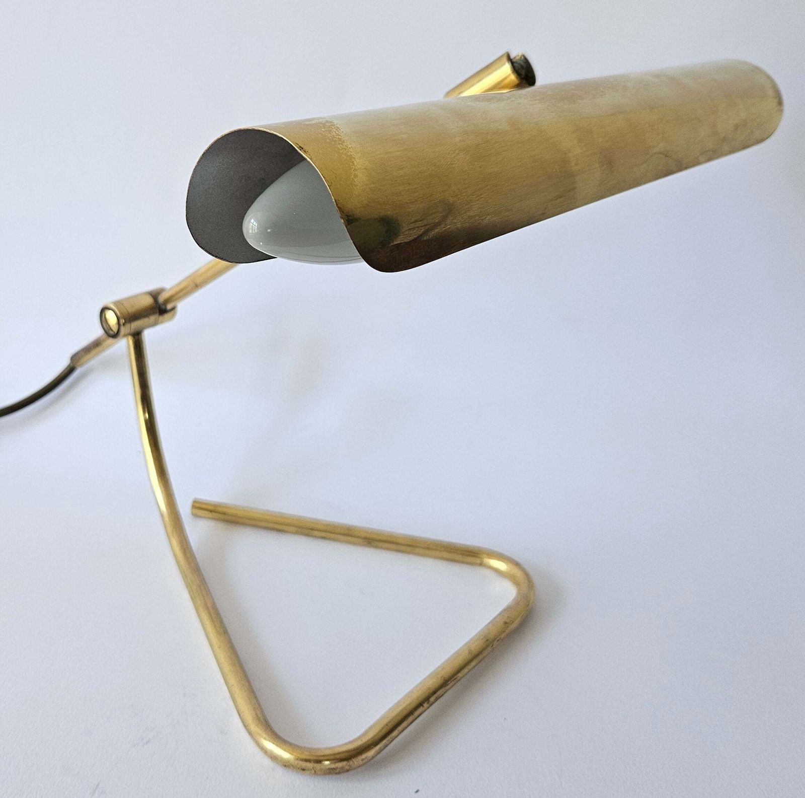 Zeldzame Mid-Century Messing Tafel- of Bureaulamp Omi, Kantoor of Bank, Duitsland, jaren 1970 photo 672.0