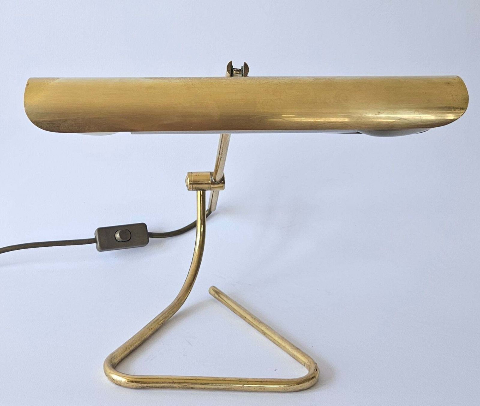 photo buy Zeldzame Mid-Century Messing Tafel- of Bureaulamp Omi, Kantoor of Bank, Duitsland, jaren 1970
