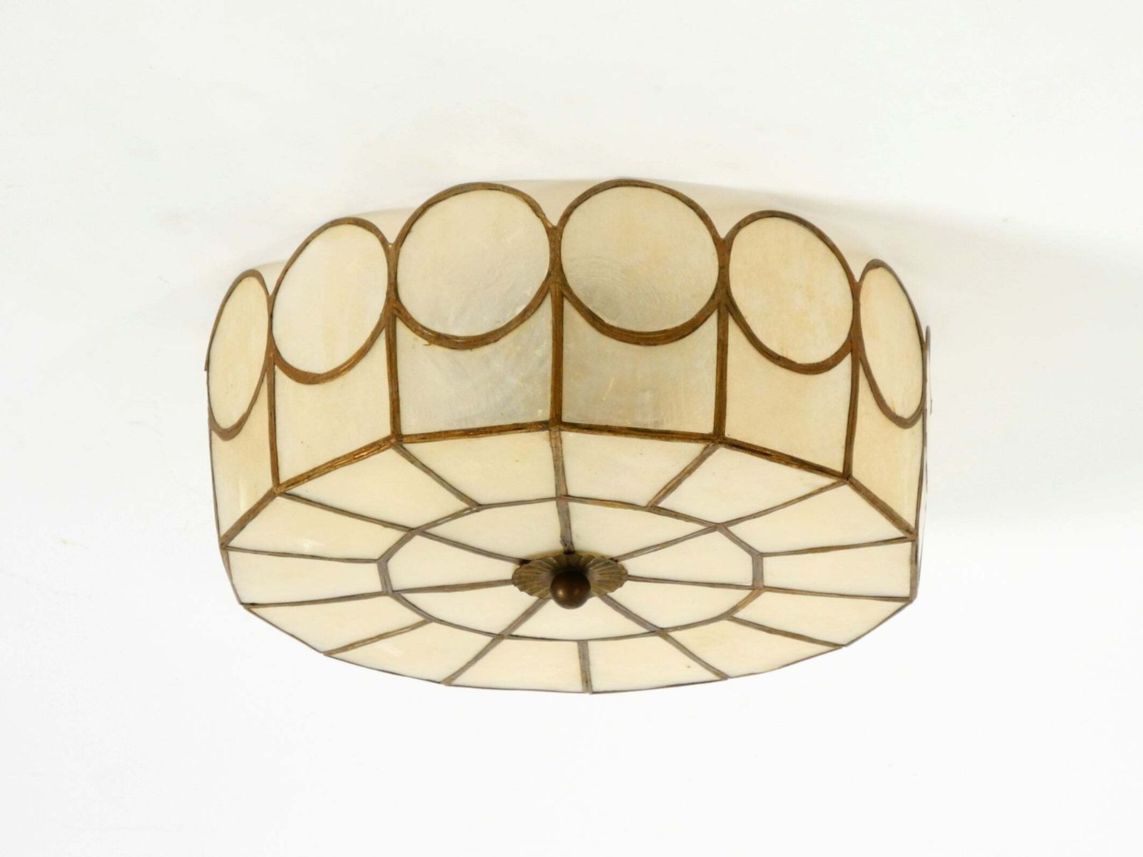 Elegant, Stunningly Beautiful Round Mid Century Modern Ceiling Or Wall Lamp Made photo for sale