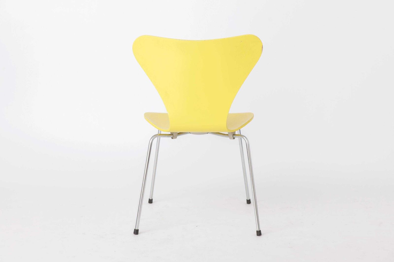 Arne Jacobsen Series 7 stoel model 3107, gele Fritz Hansen eetkamerstoel, Deens designklassieker, jaren 1990 photo 246.0
