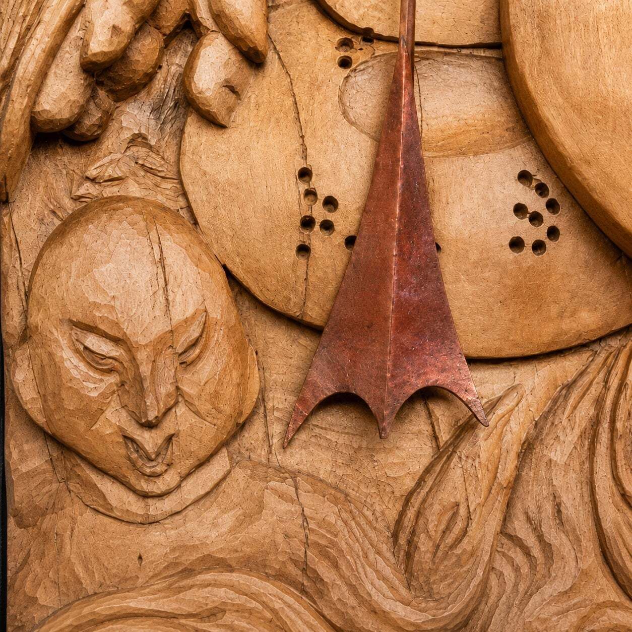 Carved Walnut Bas Relief “The Visions Of The Soul” By Gian Pietro Ceoldo photo Art