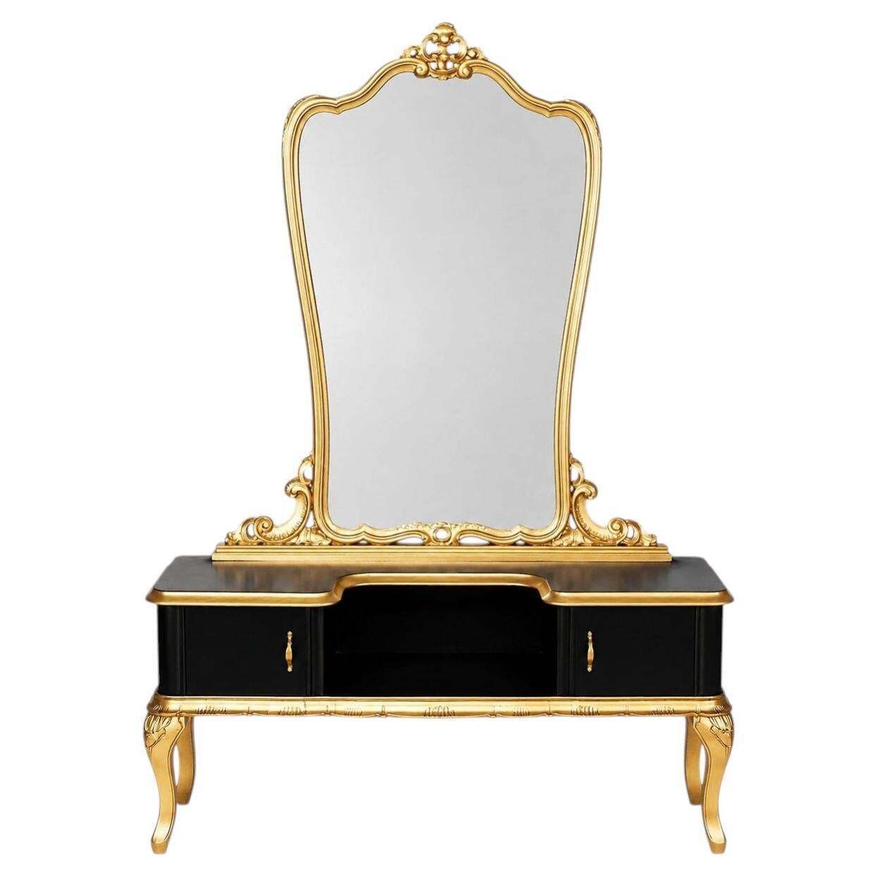 1930s Venetian Cream Lacquered And Gilded Dressing Table By Fratelli Testolini
