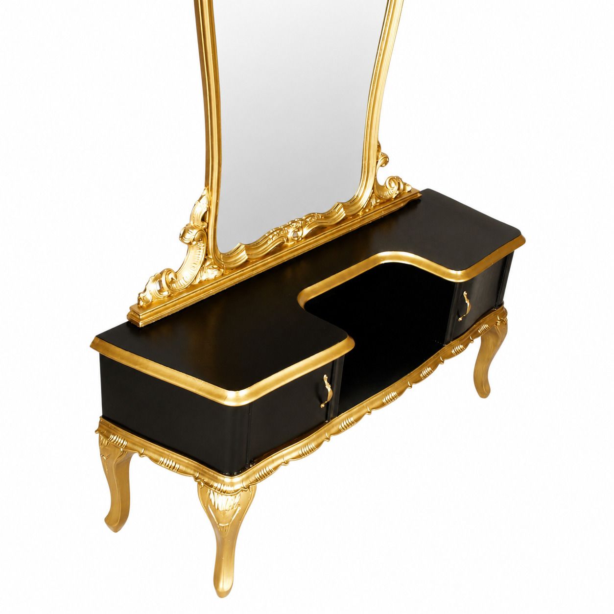 Furniture 1930s Venetian Cream Lacquered And Gilded Dressing Table By Fratelli Testolini photo