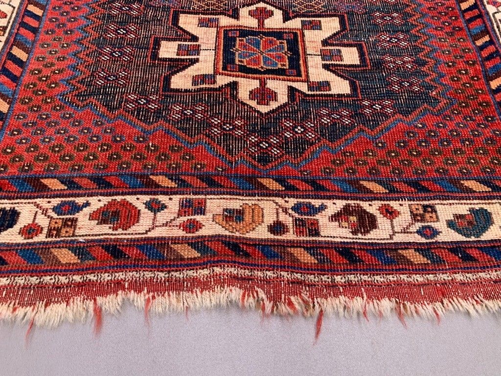 Vintage Tribal Vloerkleed 130x97 cm, Klein, Tribal Oosters Tapijt Shabby Chic photo vintage