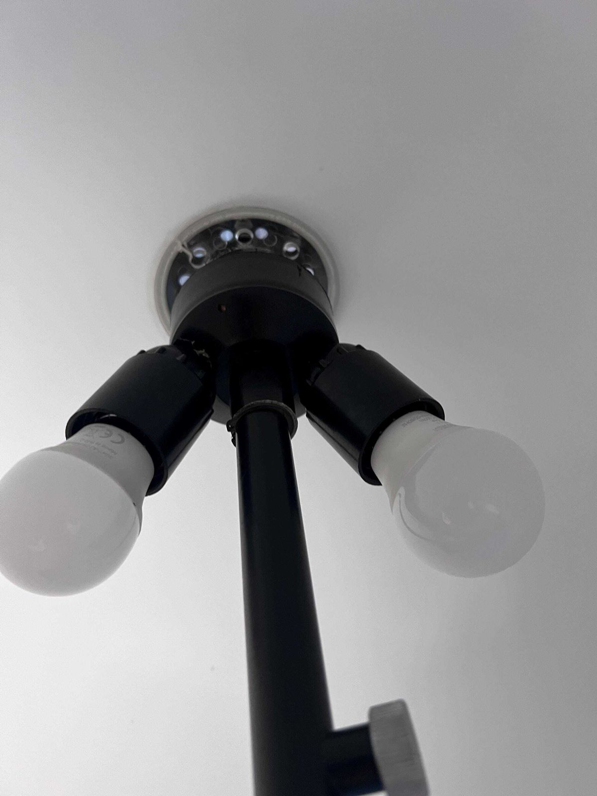 Lighting Vintage White Mushroom Floor Lamp | Mid Century Plexiglass Shade photo