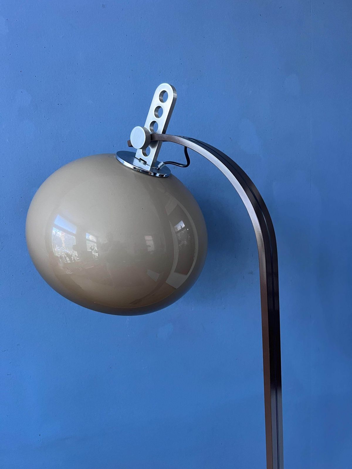 photo furniture Vintage Dijkstra Mushroom Vloerlamp | Bruine Mid-Century Space Age Lamp