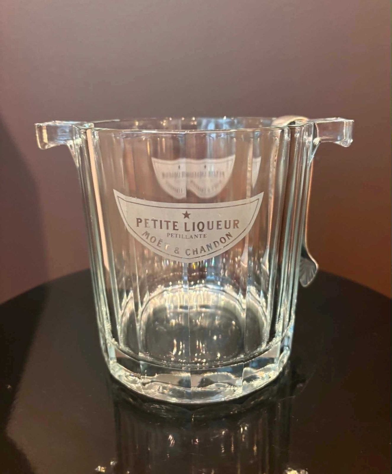 188.0 Vintage Moët & Chandon IJsemmer met Zilveren IJstang, Franse Art Deco Petite Liquorelle Barware, jaren 1930 photo