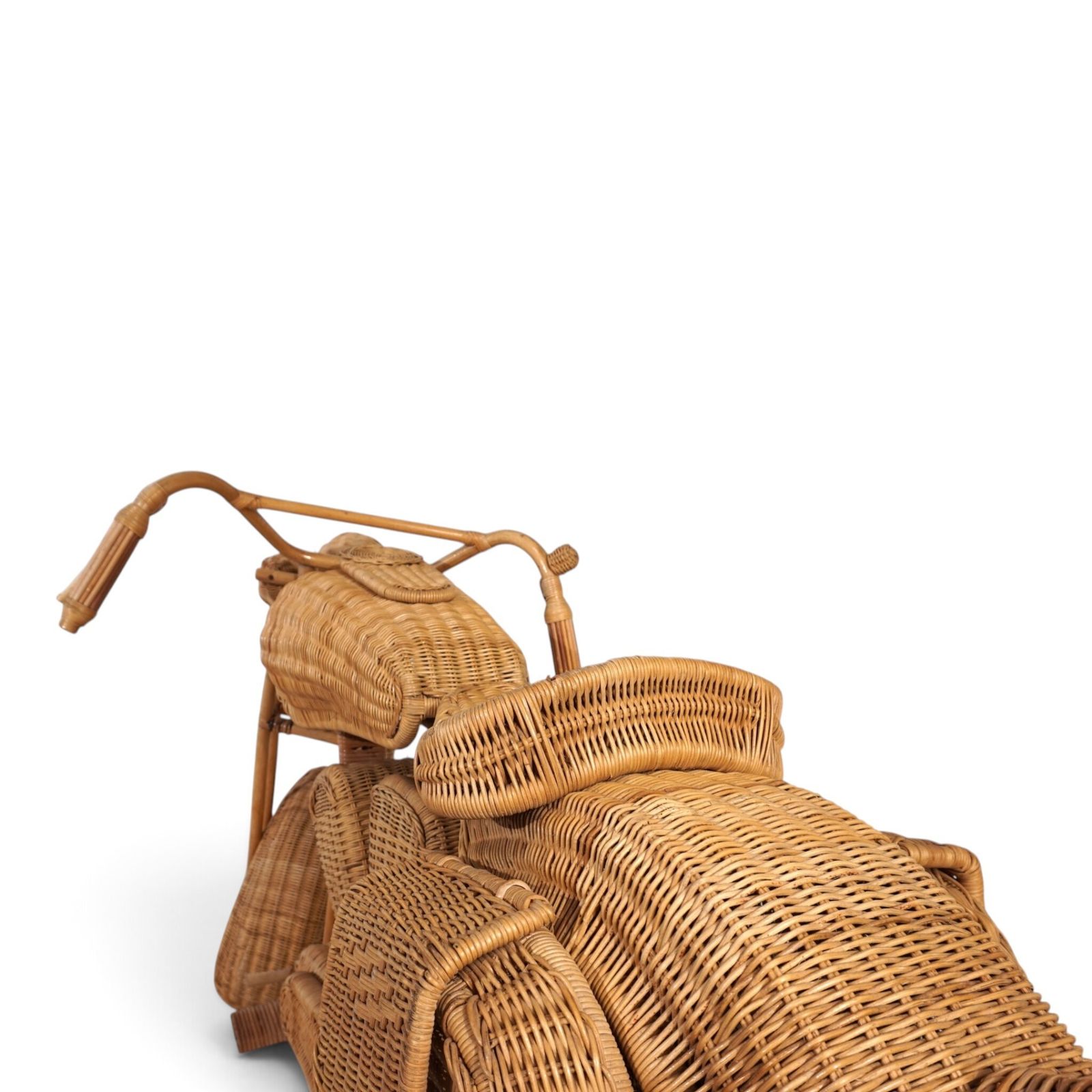 photo buy Tom Dixon Attributed Harley Davidson Motorcycle Sculpture For Habitat In Rattan, 1990