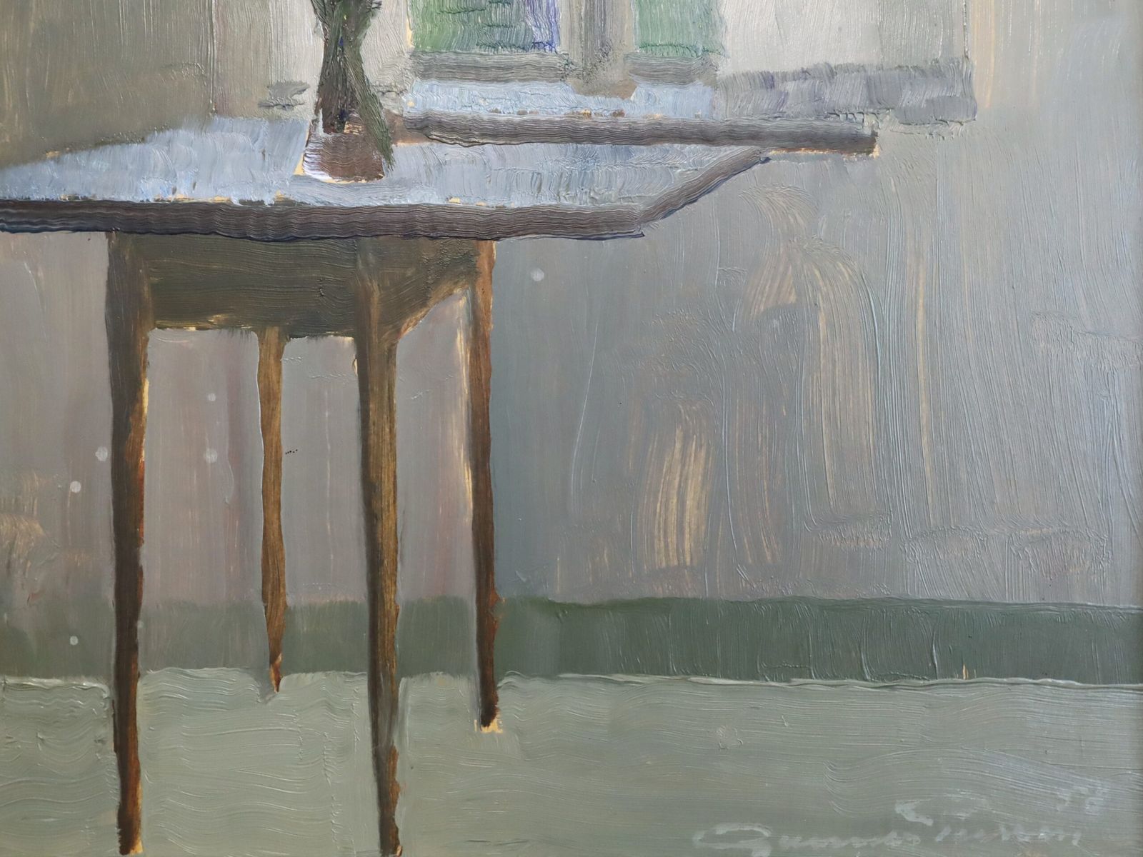 655.0 Morning Light, olieverfschilderij, jaren 1950 photo
