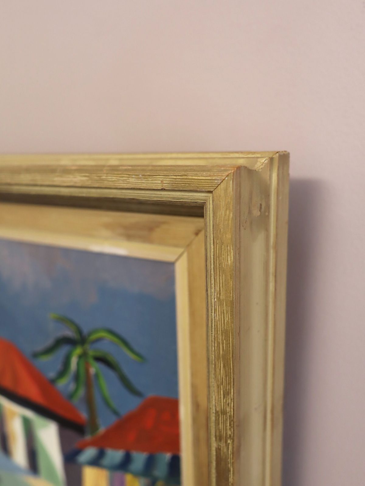 Where The Palms Sway In Oil Onto Canvas photo vintage