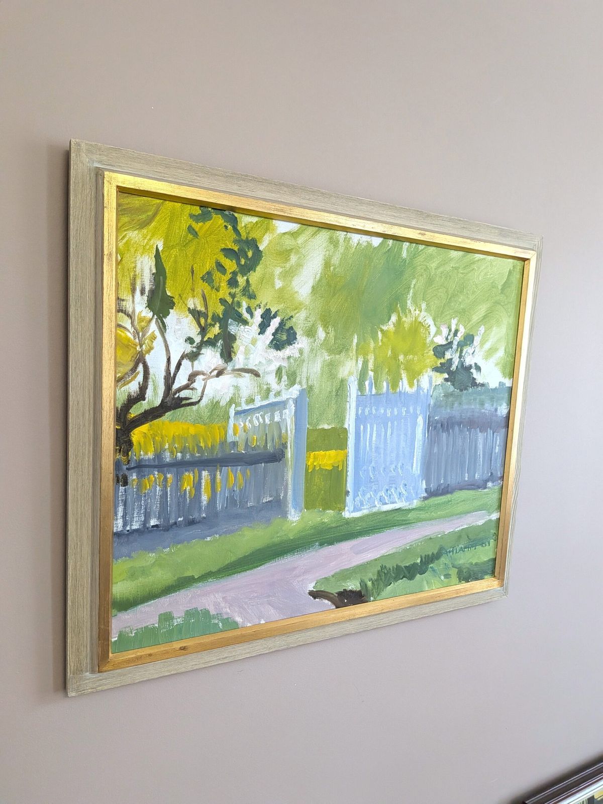 Tuinpoort in de lente, olieverf op doek photo furniture