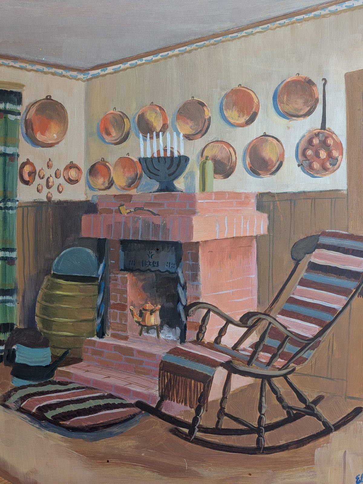 The Family Sitting Room In Oil Onto Board photo buy