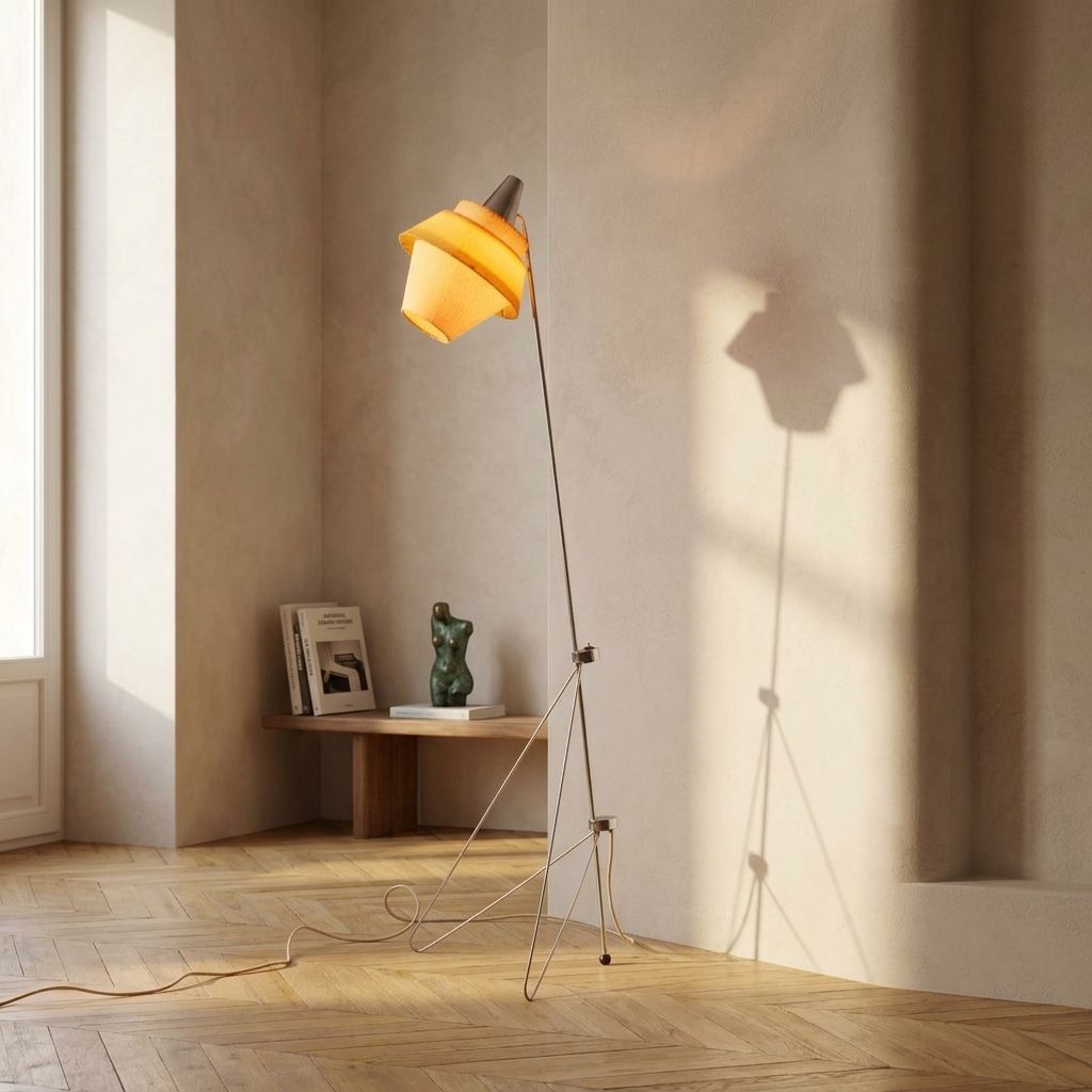 Vintage vloerlamp van Josef Hůrka voor Napako, ca. jaren 1950, Tsjecho-Slowakije, 160 × 32 × 32 cm