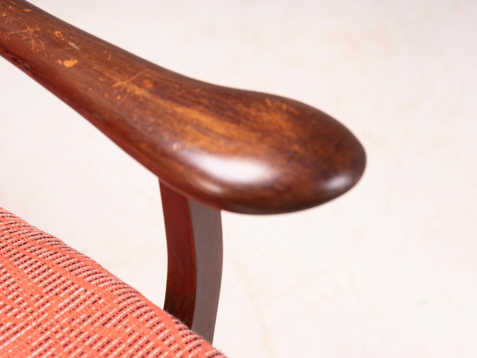 Paar Vintage Mid-Century Fauteuils Met Houten Armleuningen, Tsjecho-Slowakije, 74 × 61 × 88 cm photo Meubels