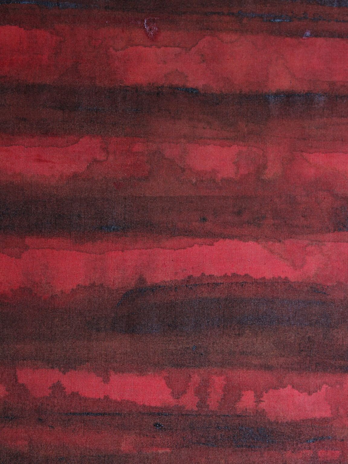 Schilderij met horizontale organische lijnen in roze en zwart door Karina Savonenko, 80x120cm photo vinterior