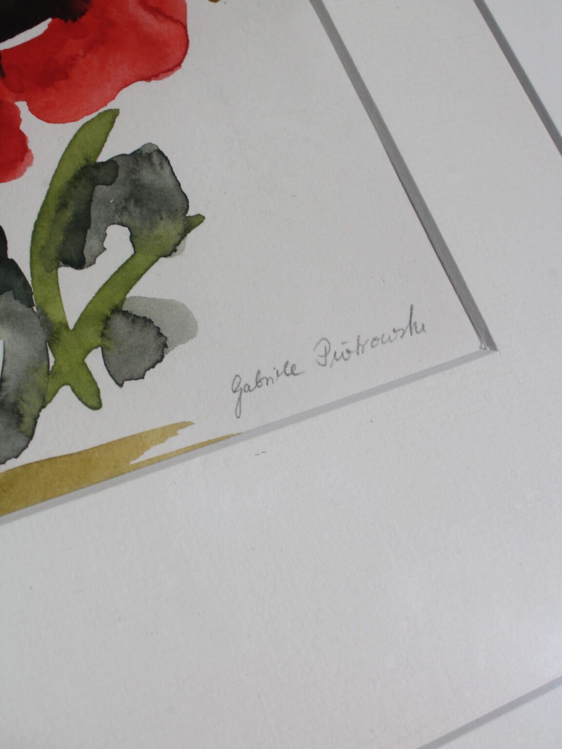 Aquarel bloemenchilderij, jaren 1990, Duitsland photo for sale
