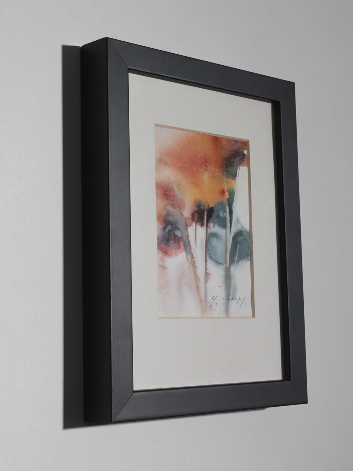 Abstract Watercolour Flowers Painting, 1990s, Germany photo 378.0