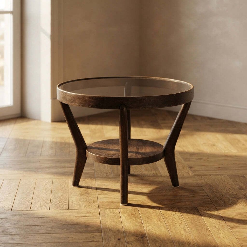 Salontafel van Karel Kozelka & Antonín Kropáček voor Interier Praha, jaren 1940, Tsjecho-Slowakije, 73 × 57 cm