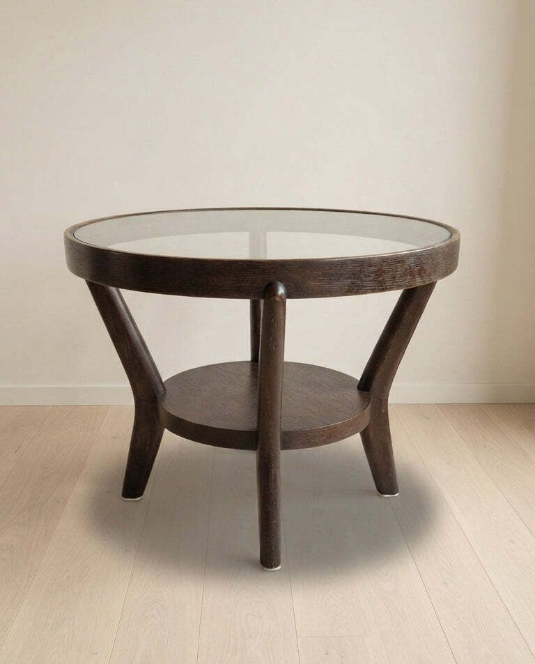 Salontafel van Karel Kozelka & Antonín Kropáček voor Interier Praha, jaren 1940, Tsjecho-Slowakije, 73 × 57 cm photo furniture