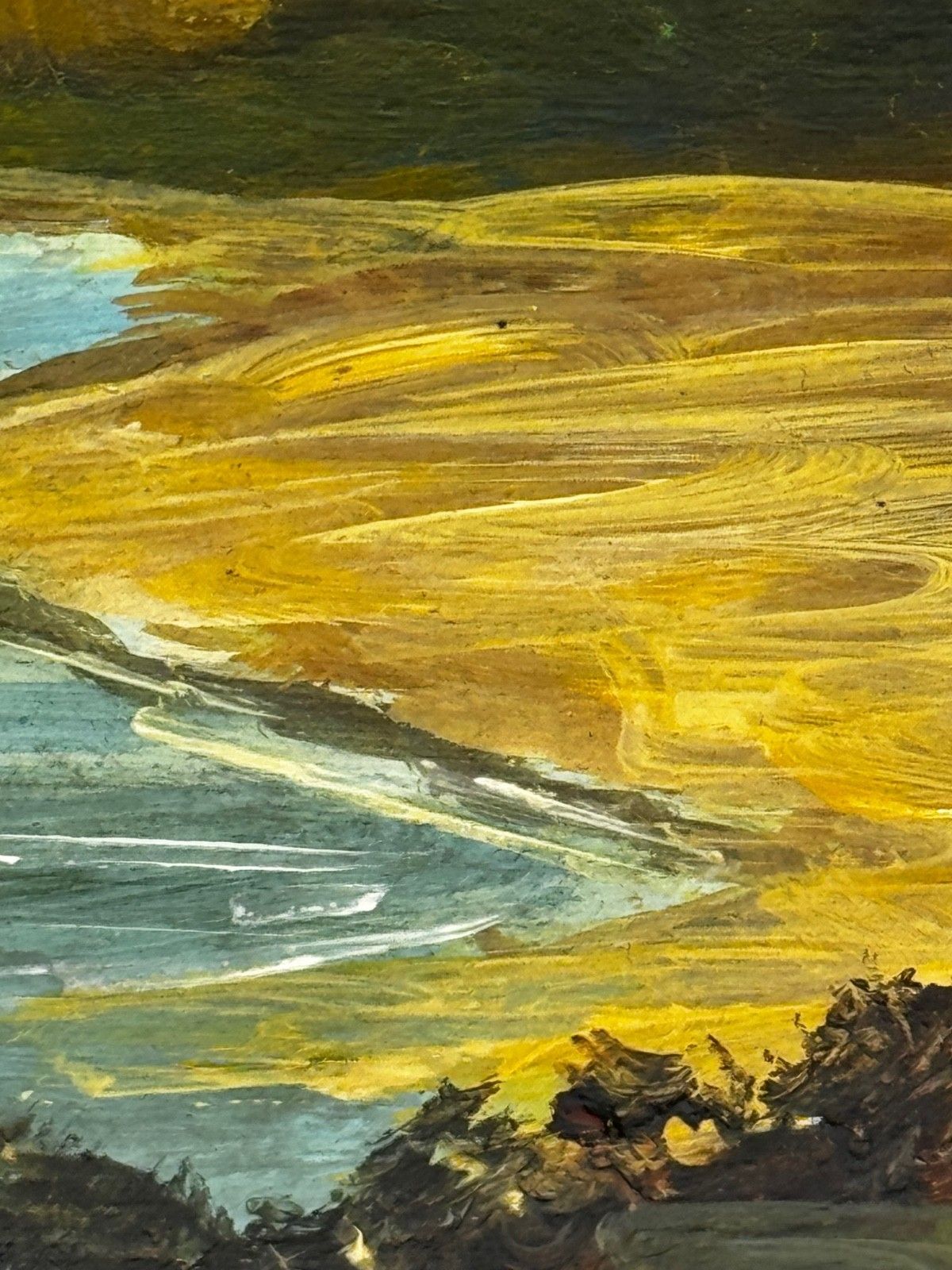 photo buy Mid Century Loch Ness Nocturnal Moonlight Oil Painting Urquhart Castle Scottish Highlands
