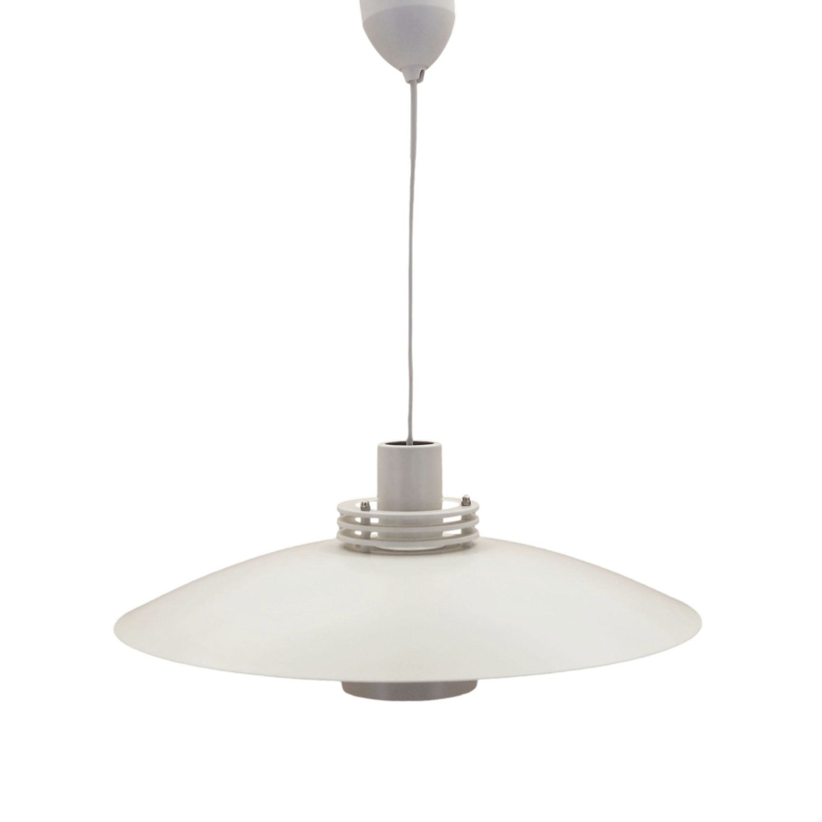 Lyfa Pendant Lamp With Adjustable Suspension, Danish Design From The 1970s, White Metal Shade