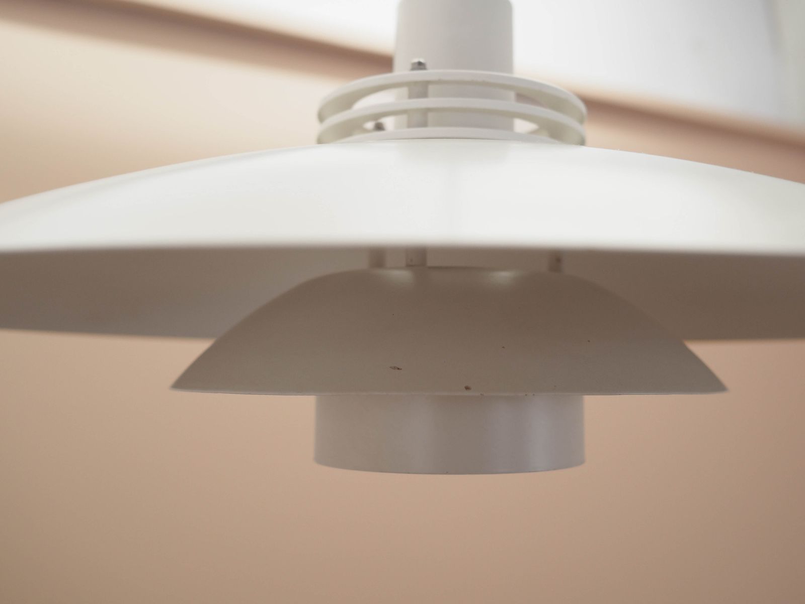 Lyfa Pendant Lamp With Adjustable Suspension, Danish Design From The 1970s, White Metal Shade photo vinterior