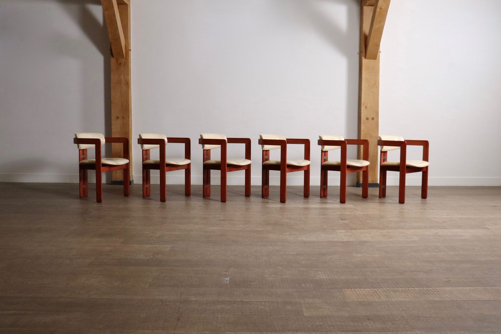 photo for sale Set van 6 Augusto Savini Pamplona stoelen voor Pozzi, Italië, 1965