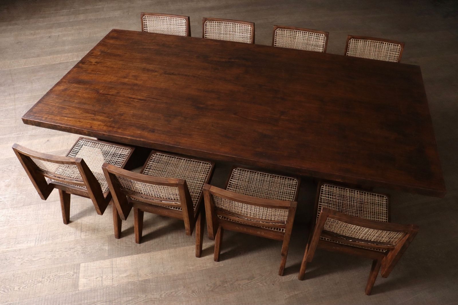 29500.0 Set Of 8 Pierre Jeanneret Pj Si 25 A Armless Chairs, Chandigarh, 1958 1959 photo