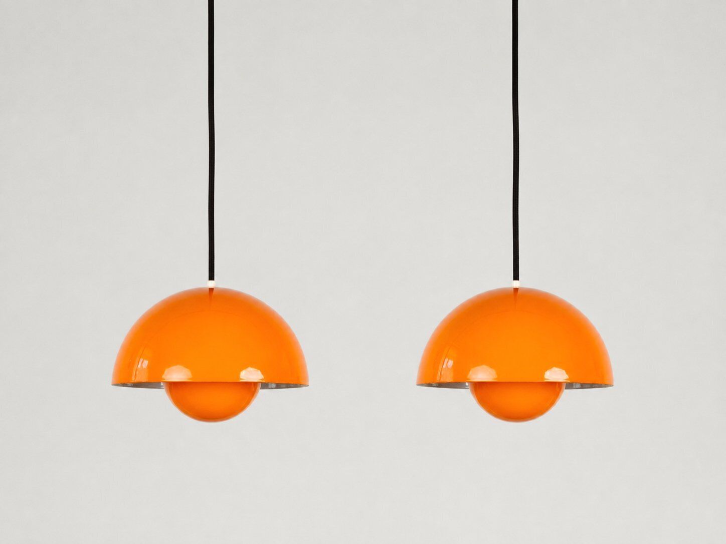 Vintage Flowerpot Pendant Lamps By Verner Panton For Louis Poulsen, Set Of 2