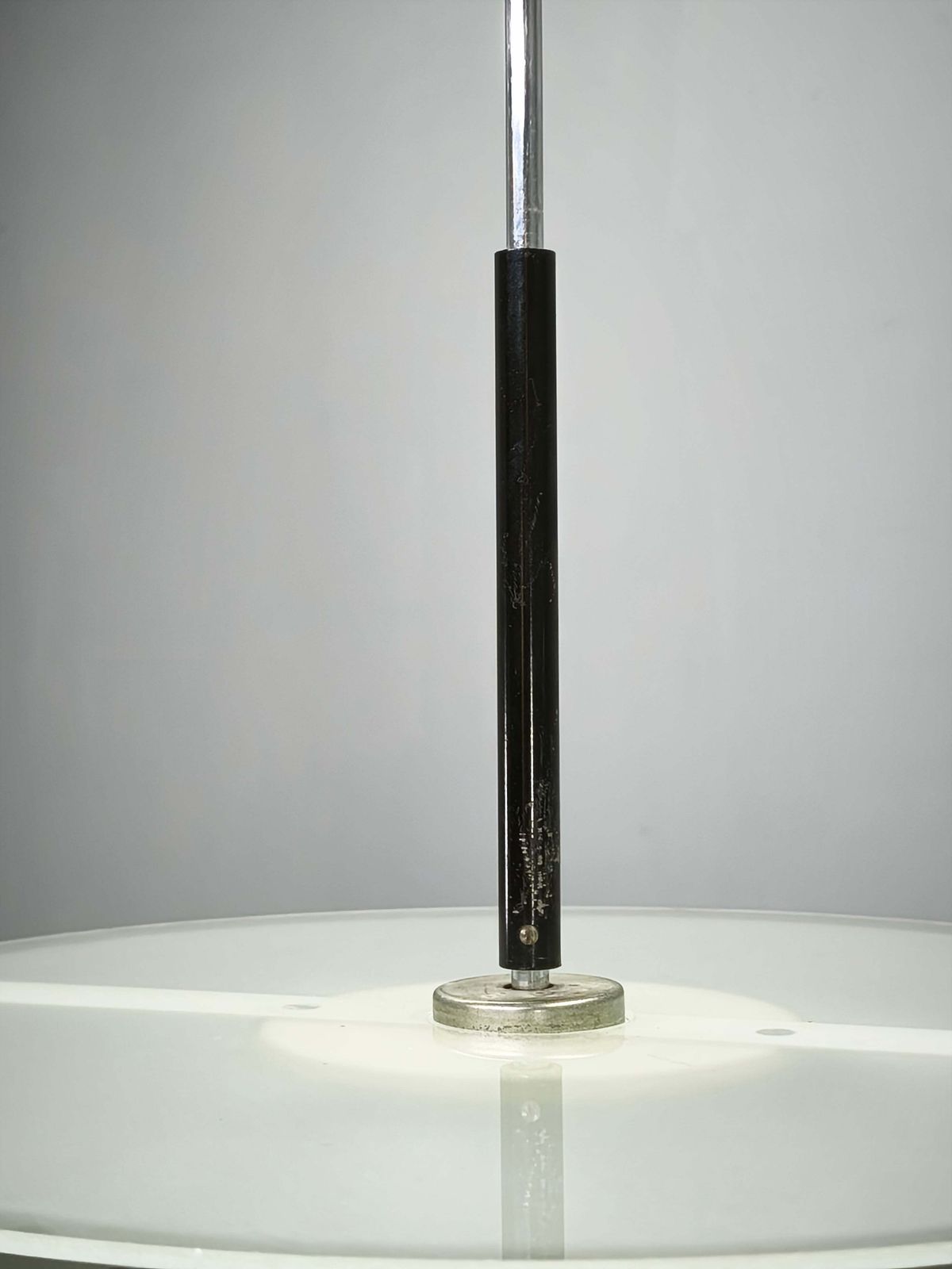 Lighting 1960s Napako Modernist Black Glass Pendant Light, Czechoslovakia photo
