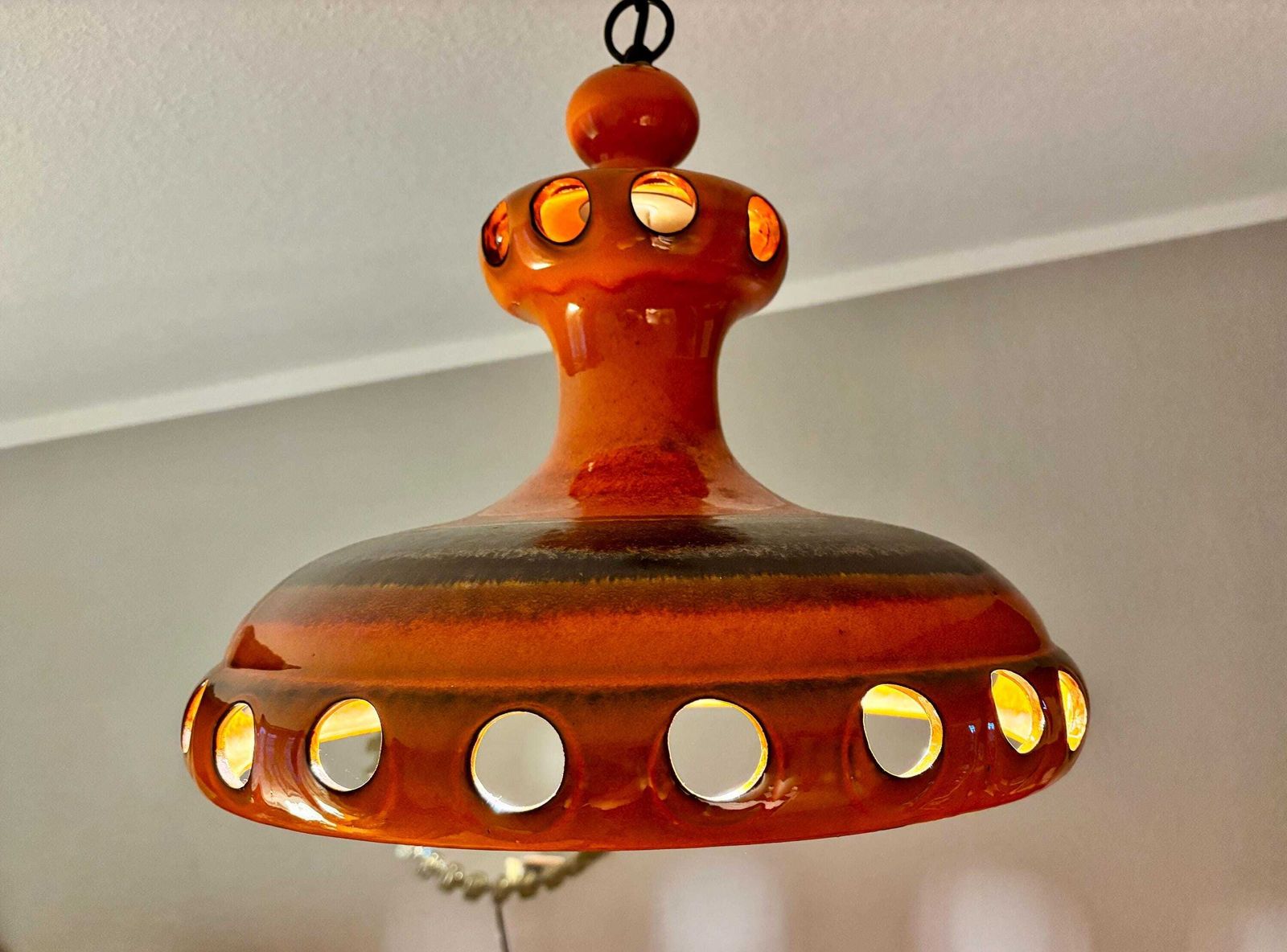 Pan Ceramic Ceiling Lamp, jaren 1970