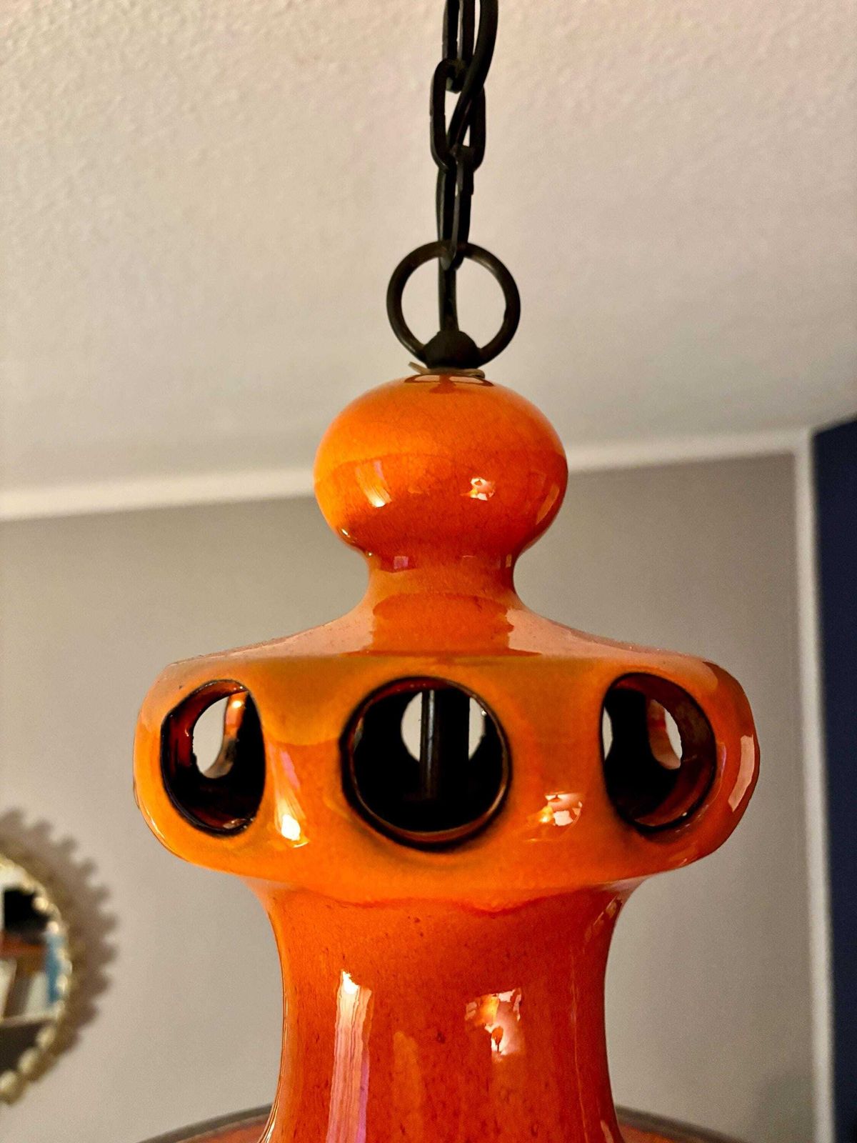 Pan Ceramic Ceiling Lamp, 1970s photo 322.0