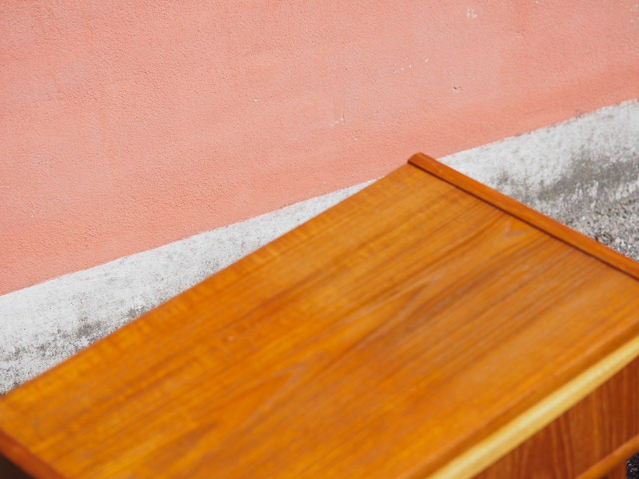 Vintage Teak Veneer Bedside Tables, Denmark, 1960, Set Of 2 photo 1100.0