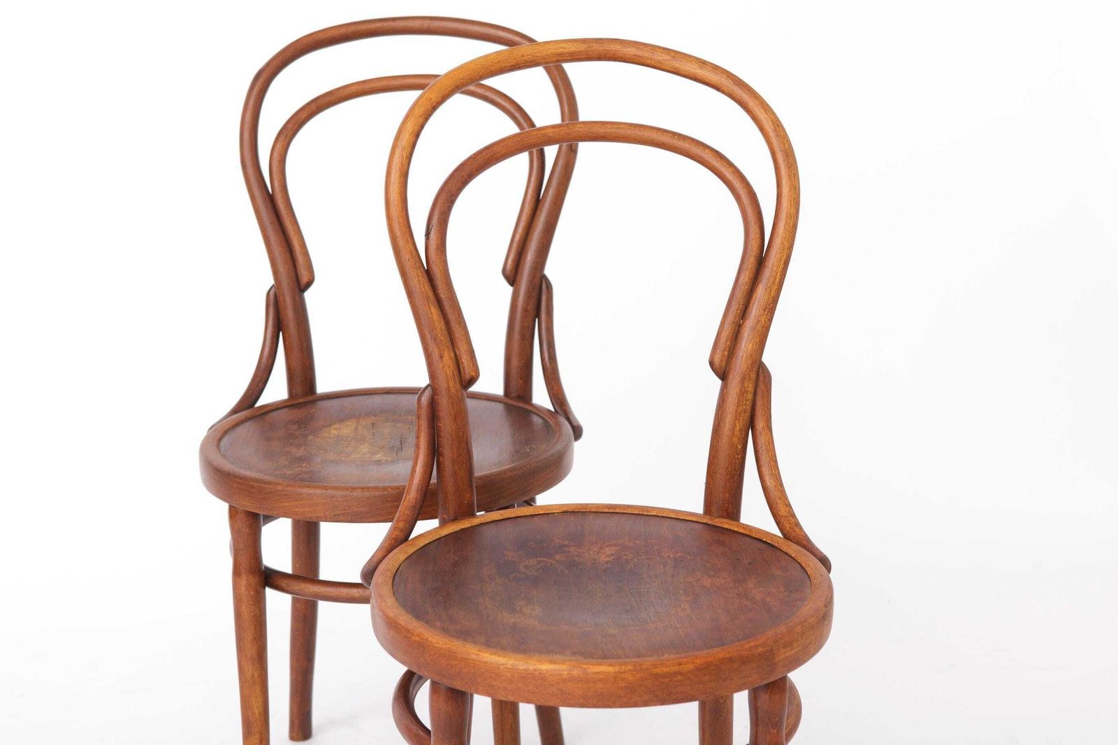 Pair Of Antique Bentwood Chairs | Austrian Beechwood Dining Chairs | Thonet Style | 1930s–1950s photo for sale